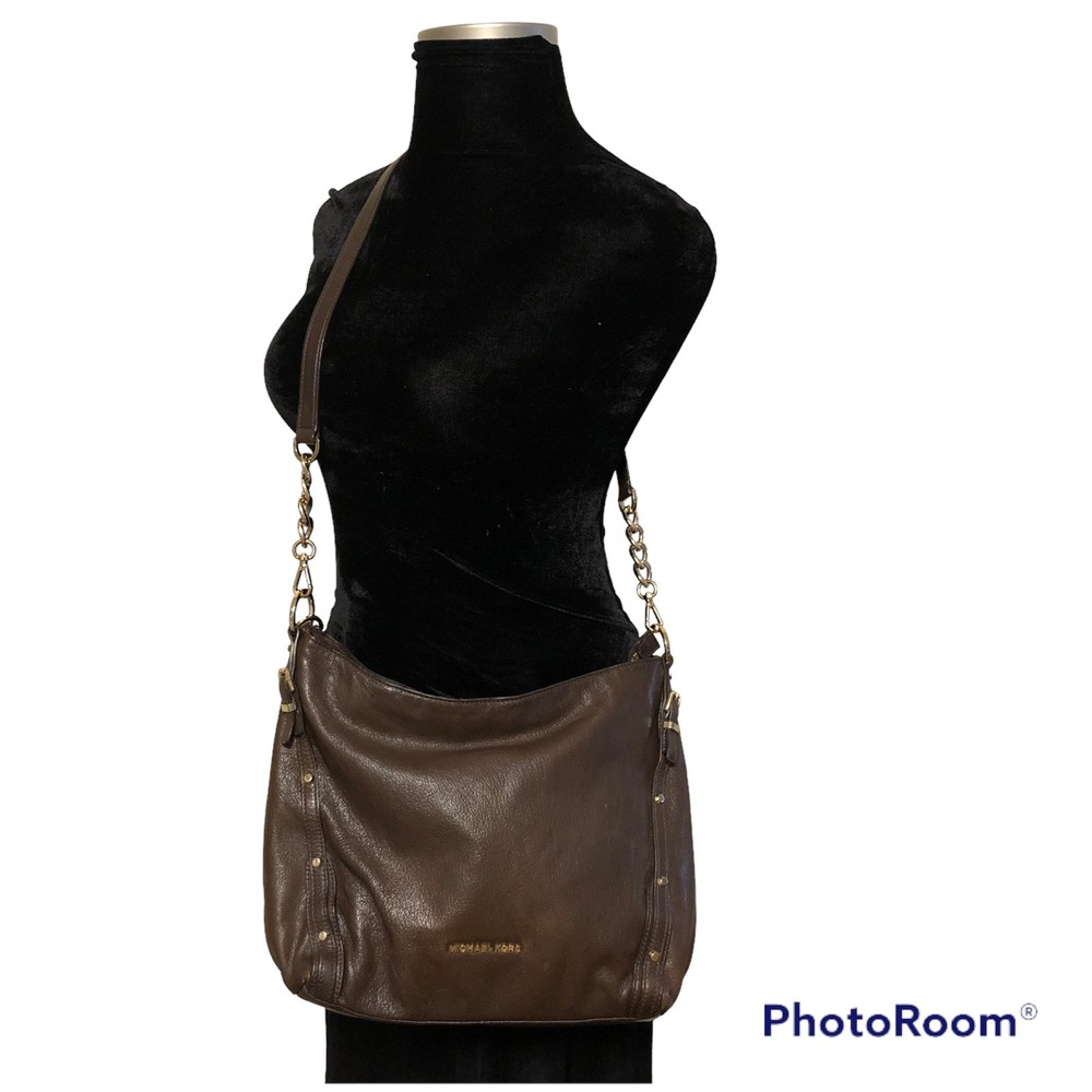 Michael Kors Dark Chocolate Brown Leather Crossbody Purse